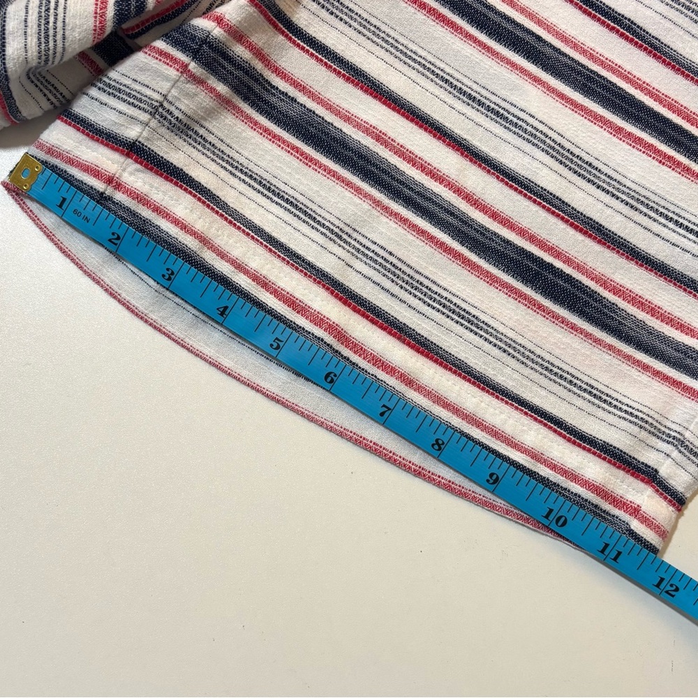 Loft Mid Rise 6 Shorts Striped Red/White/Blue 100% Cotton Size 4 - Picture 11 of 13
